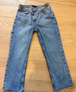 Zara Cross waist Straight Leg Jeans