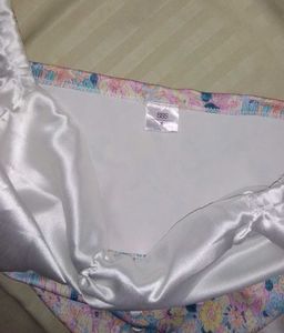 Satin Floral Corset Crop Top