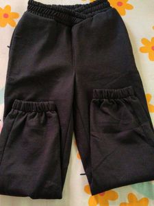 Kids Comfy Black Joggers