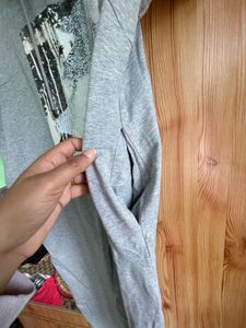 Casual Grey Hoodie Dress