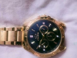 Gold Chronograph Watch