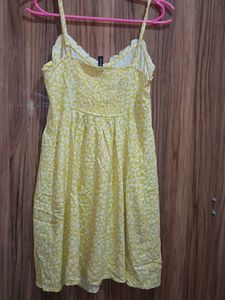 Yellow Floral Mini Dress