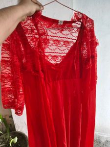 Red Lace Nightgown