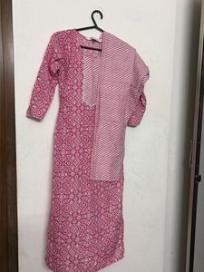 Pink Printed Kurta