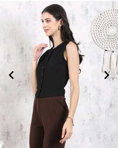 Sleeveless Black Top