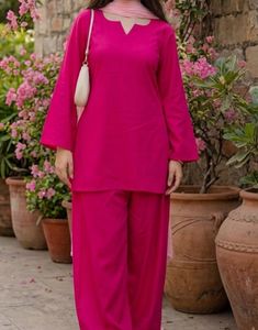 Rose pink frashi salvar suit