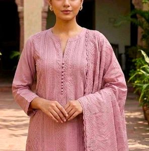 Elegant Pink Kurta Set with Dupatta