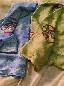 VINNER Prince 2 Sarees - Blue &amp; Green