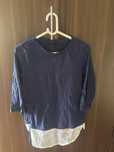 Navy Blue Layered Top