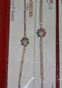 silver polish friend ship band cum rakhi