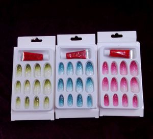 NEW NO USED FAKE NAILS WITH GLUE COMBO PACK