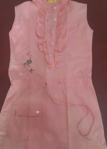 GINI & JONY- Cute Peach cotton dress