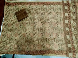 🇳🇿💫🎀Elegant Brown &amp; Beige Printed Saree
