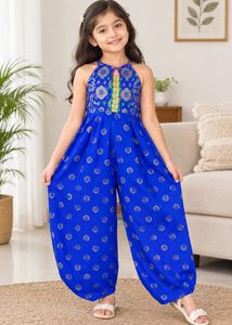 Beautiful Blue Ethnic Dhoti Jumpsuit
