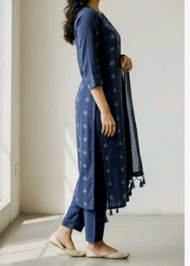 Elegant Navy Blue Kurta Set