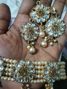 Exquisite Pearl &amp; Kundan Bridal Set