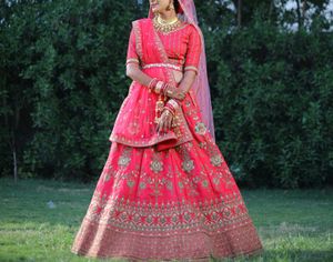 bridel Pink Lehenga Choli