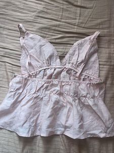 Boho Chic Pink Embroidered Crop Top