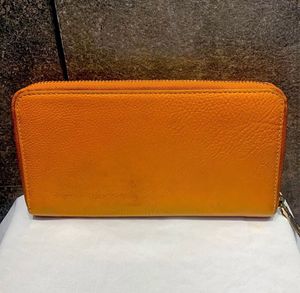 DKNY leather Orange Zip Around Wallet