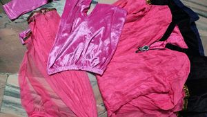 Elegant Pink Kurta Set with Black Border