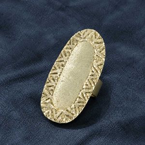 Statement Silver Tone Oval Ring