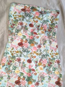 Floral Strapless Mini Dress🍭
