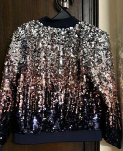 Sparkling Sequin Bomber Jacket