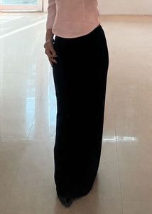 Classic Black Midi Skirt with Slit