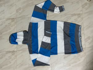 Two Striped Zip-Up Hoodie