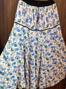y2k Tropical Print Maxi Skirt
