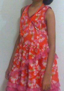 VIBRANT LAYERED SUMMER DRESS ( 8-12 YR GIRLS)