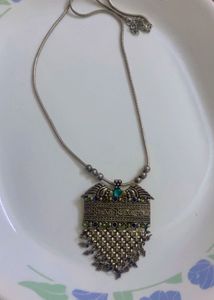 New Boho Oxidized Silver Necklace