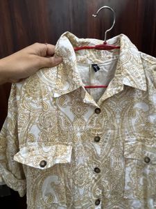 Paisley Print Shirt Dress