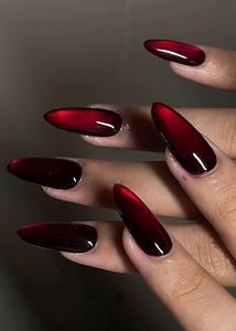 Vampire Red Cat Eye Press-On Nails