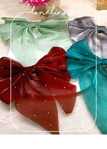 Sparkly Bow Hair Clips - Set of 6