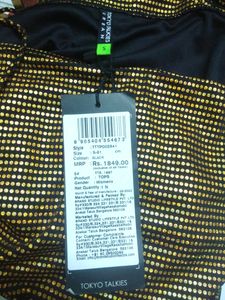 New, Golden Black Party Wear Crop Top!!