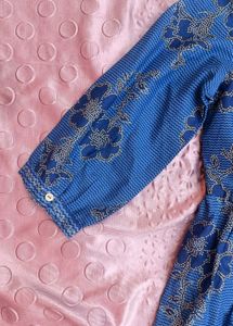 Blue Floral Tiered Kurta