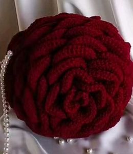 Handmade Crochet Rose Bag