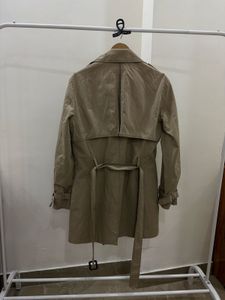 AYA MORIE CLASSIC BEIGE DRAPED TRENCH COAT