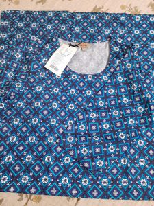 Stylish Blue Geometric Print Kurta
