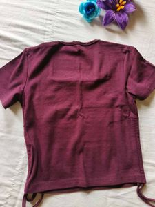 Maroon Graphic Print T-Shirt