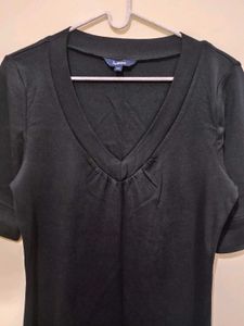 Reitmans Black deep V-Neck Top Tunic