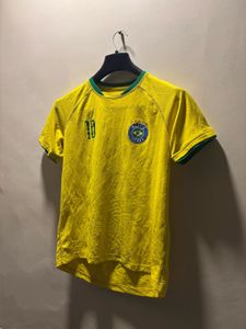 women’s yellow Brazil soccer jersey