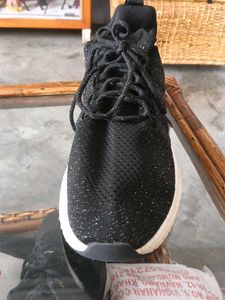 Stylish Black Knit Sneakers