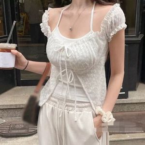 Y2K Ivory Sheer Overlay Dream Top