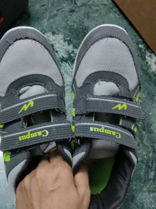 Campus Grey &amp; Neon Sports Shoes