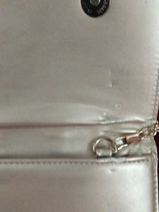 Elegant Gold Clutch with Chain