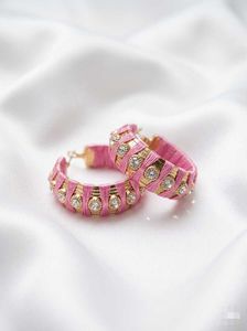 💟 Statement Pink Beaded Hoops: The Ultimate "It-G