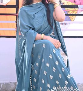 Beautiful Teal Kurta Set with Dupatta
