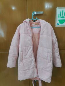 Pink Puffer Jacket with Hood